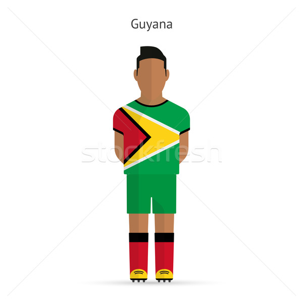 Guyana voetballer voetbal uniform abstract fitness Stockfoto © tkacchuk