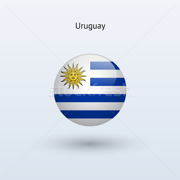 Uruguay bayrak gri imzalamak web seyahat Stok fotoğraf © tkacchuk