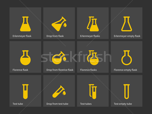 Florence and erlenmeyer flasks icons. Stock photo © tkacchuk