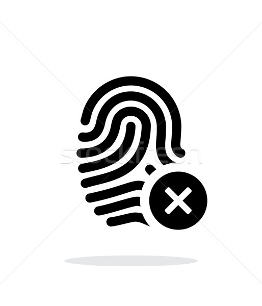 Fingerprint rejected icon on white background. Stock photo © tkacchuk