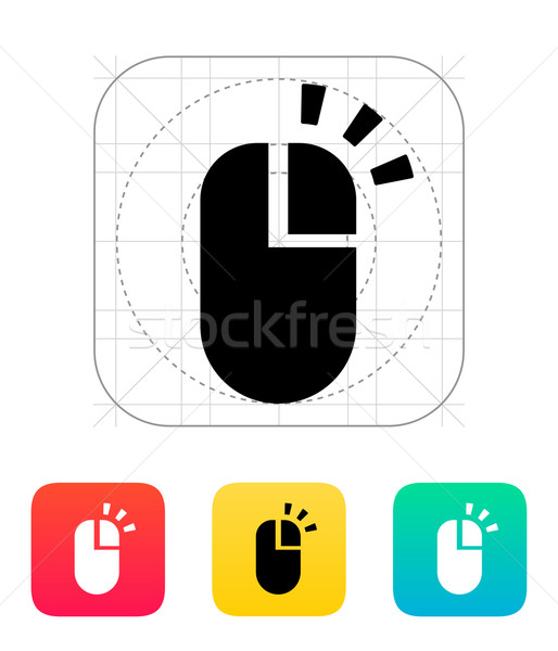 Сток-фото: право · щелчок · мыши · икона · белый · компьютер