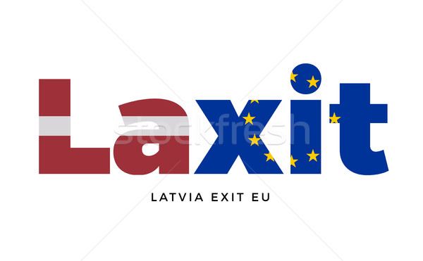 LAXIT - Latvia exit from European Union on Referendum. Stock photo © tkacchuk