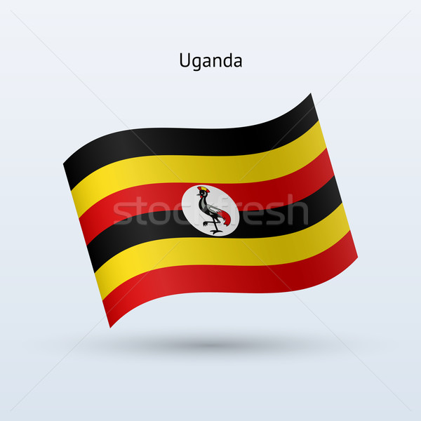 [[stock_photo]]: Ouganda · pavillon · forme · gris · signe