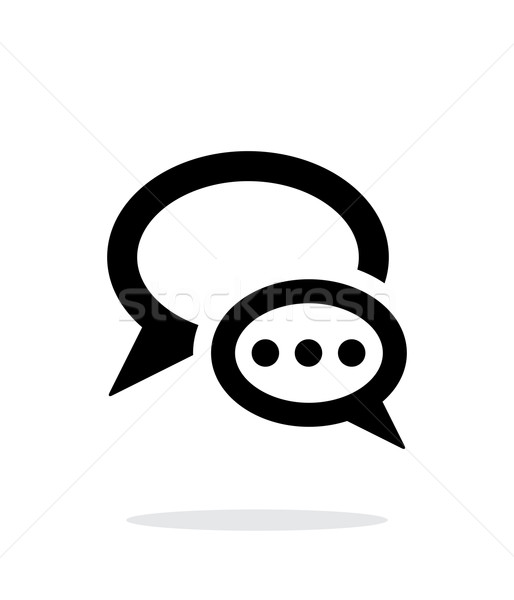 Dialogue bubble icon on white background. Stock photo © tkacchuk