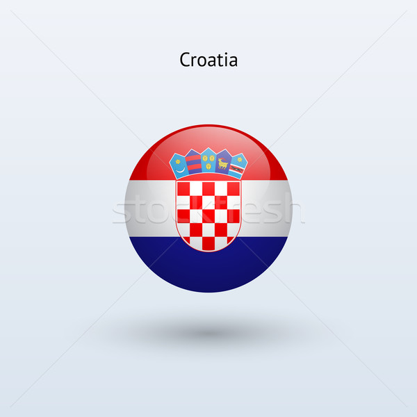 Croazia bandiera grigio segno web viaggio Foto d'archivio © tkacchuk