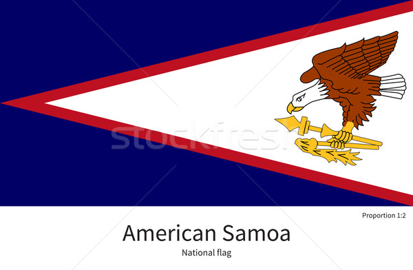 Stock photo: National flag of American Samoa with correct proportions, element, colors