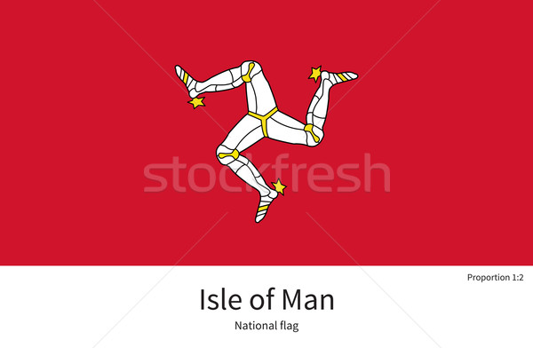 National flag Isle of Man with correct proportions, element, colors Stock photo © tkacchuk