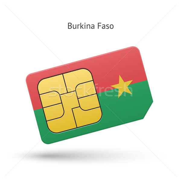 Буркина- мобильного телефона карт флаг бизнеса дизайна Сток-фото © tkacchuk
