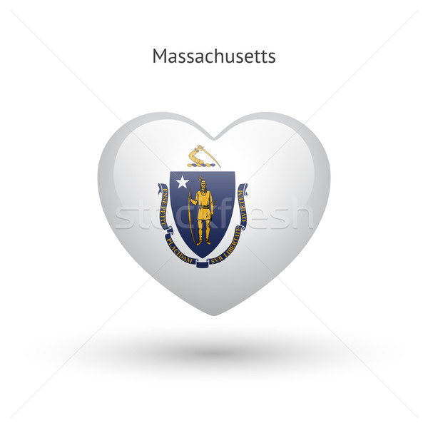 любви Массачусетс символ сердце флаг икона Сток-фото © tkacchuk