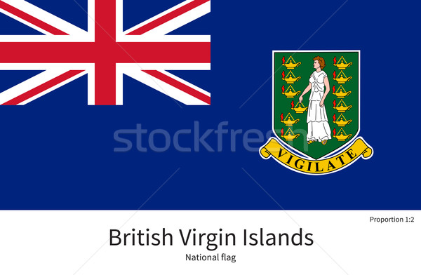 旗 英國的 美屬維爾京群島 糾正 顏色 商業照片 © tkacchuk