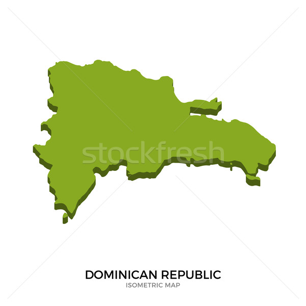 Isometric map of Dominican Republic detailed vector illustration Stock photo © tkacchuk