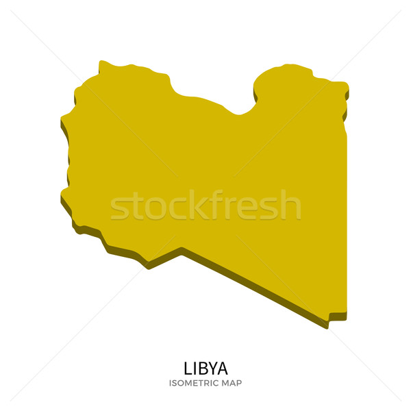 Isometrica mappa Libia dettagliato isolato 3D Foto d'archivio © tkacchuk