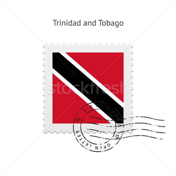 Zászló postabélyeg fehér felirat levél bélyeg Stock fotó © tkacchuk