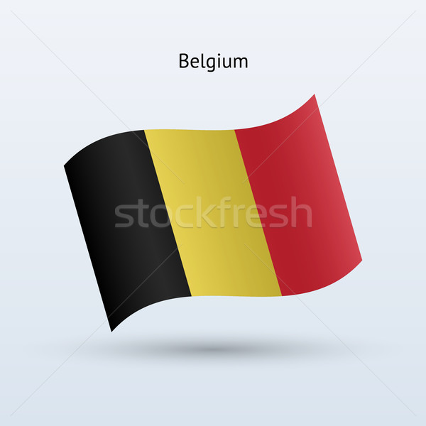 Belgium flag waving form. Vector illustration. Stock photo © tkacchuk