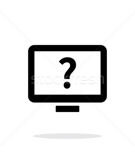 [[stock_photo]]: Aider · faq · bureau · icône · blanche · internet