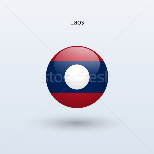 Laos round flag. Vector illustration. Stock photo © tkacchuk