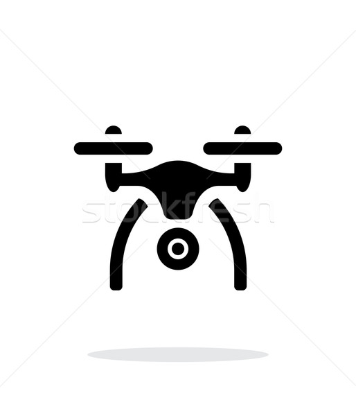 Copter with camera simple icon on white background. Stock photo © tkacchuk
