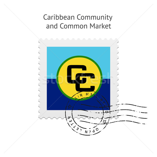 加勒比的 社區 市場 旗 郵票 白 商業照片 © tkacchuk