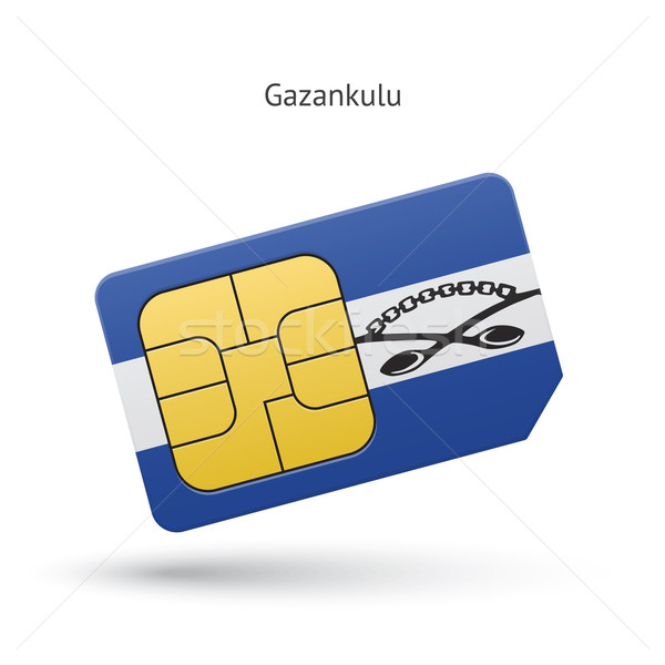 Gazankulu mobile phone sim card with flag. Stock photo © tkacchuk