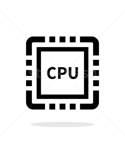 Cpu einfache Symbol weiß Computer Internet Stock foto © tkacchuk