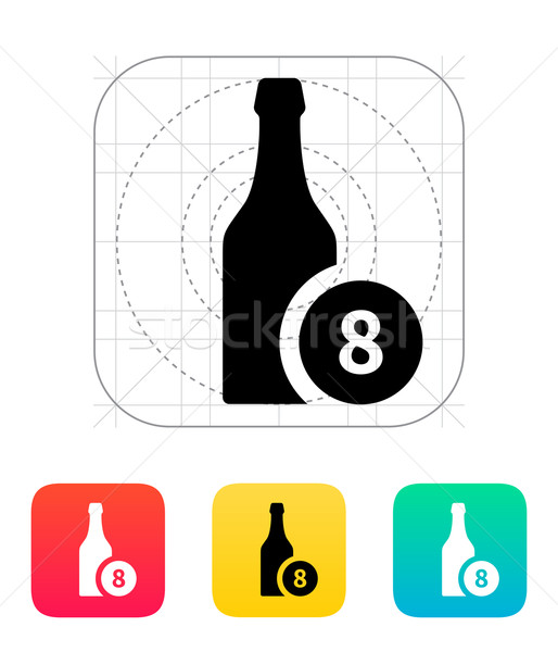 Beer bottle with number icon. Stock photo © tkacchuk