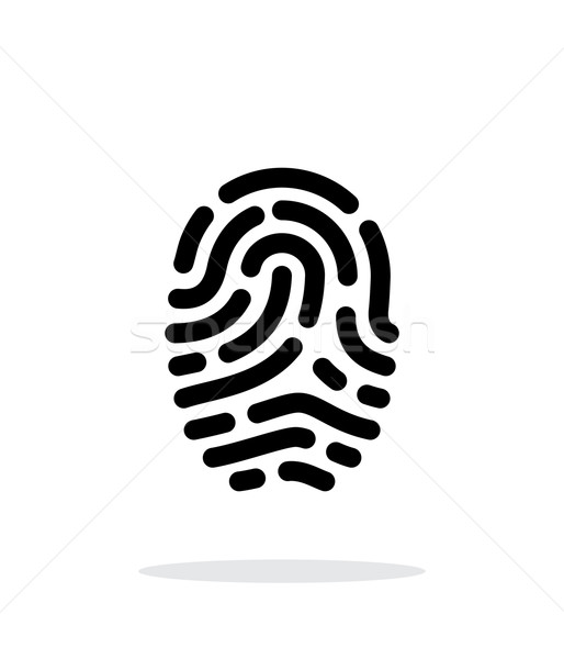 Impronte digitali scanner icona bianco mano sicurezza Foto d'archivio © tkacchuk