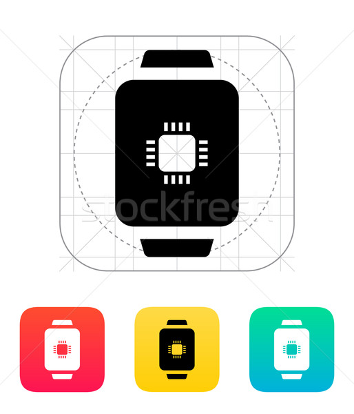 CPU in smart watch icon. Stock photo © tkacchuk