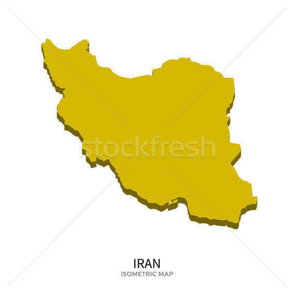 Isometric map of Iran detailed vector illustration Stock photo © tkacchuk