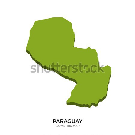 Isometric map of Paraguay detailed vector illustration Stock photo © tkacchuk