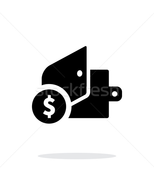 Açmak cüzdan dolar ikon beyaz basit Stok fotoğraf © tkacchuk