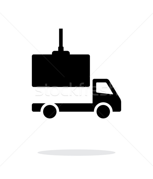 Truck loading simple icon on white background. Stock photo © tkacchuk