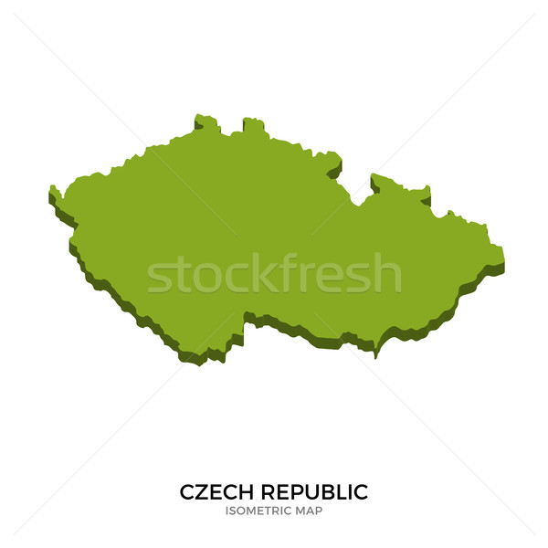 Isometric map of Czech Republic detailed vector illustration Stock photo © tkacchuk