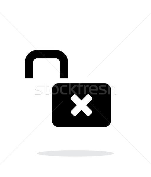 Lock is open icon on white background. Stock photo © tkacchuk