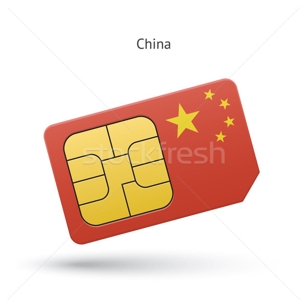 China teléfono móvil tarjeta bandera negocios diseno Foto stock © tkacchuk