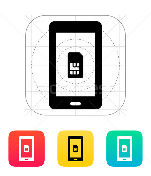 Mobile phone SIM card icon. Stock photo © tkacchuk