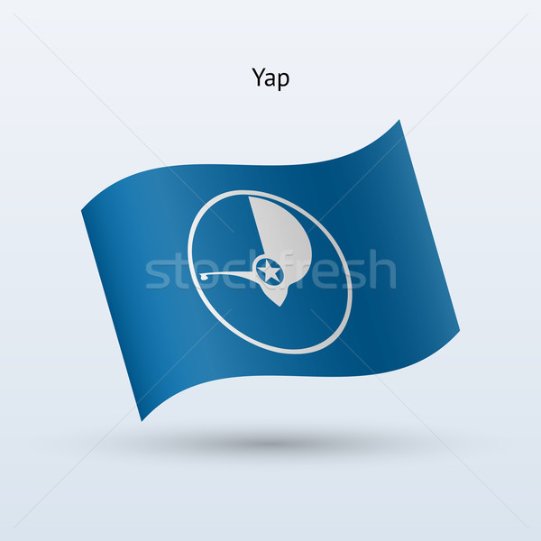 Yap flag waving form. Vector illustration. Stock photo © tkacchuk