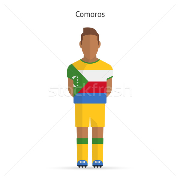 Comoros football player. Soccer uniform. Stock photo © tkacchuk