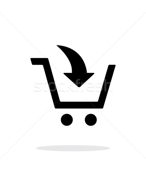 Add to shopping cart simple icon on white background. Stock photo © tkacchuk
