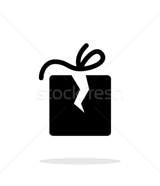 Damaged box icon on white background. Stock photo © tkacchuk