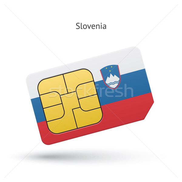 Eslovenia teléfono móvil tarjeta bandera negocios diseno Foto stock © tkacchuk