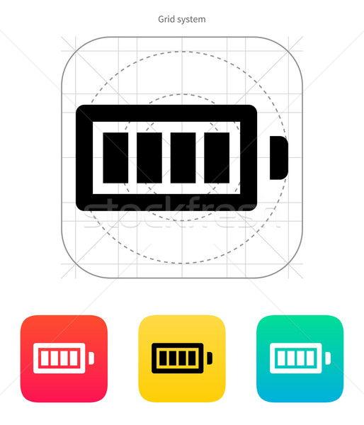 Full charge battery icon. Vector illustration. Stock photo © tkacchuk