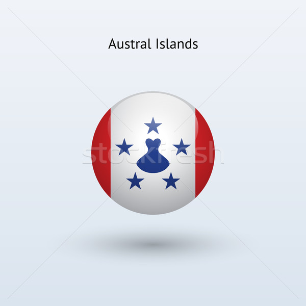 Austral Islands round flag. Vector illustration. Stock photo © tkacchuk