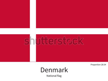 National flag of Denmark with correct proportions, element, colors Stock photo © tkacchuk