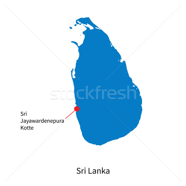 Foto stock: Detalhado · vetor · mapa · Sri · Lanka · cidade · educação