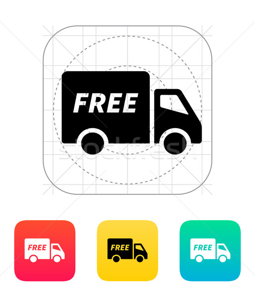 Livraison gratuite icône fond camion paquet Auto [[stock_photo]] © tkacchuk