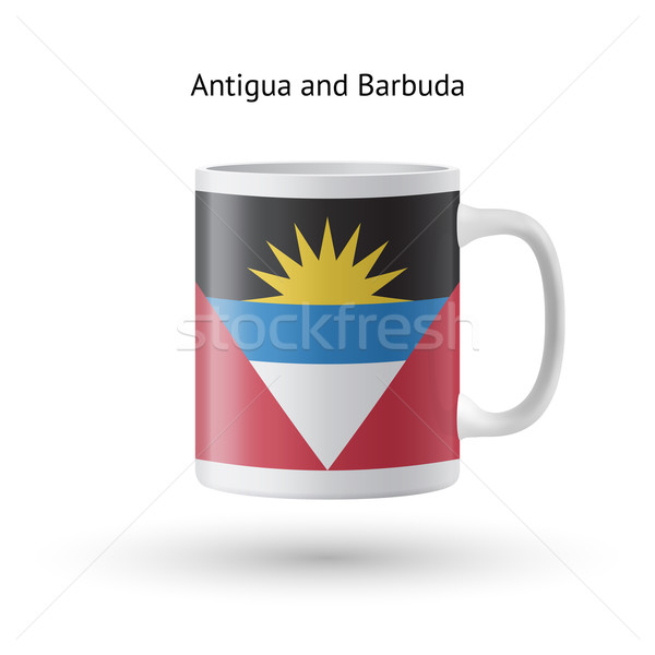 Flagge Souvenir mug weiß isoliert Kaffee Stock foto © tkacchuk