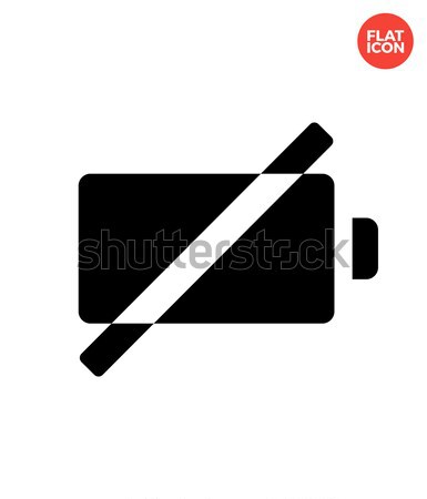 Broken battery simple icon on white background. Stock photo © tkacchuk