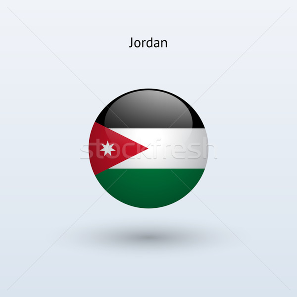 Jordan round flag. Vector illustration. Stock photo © tkacchuk