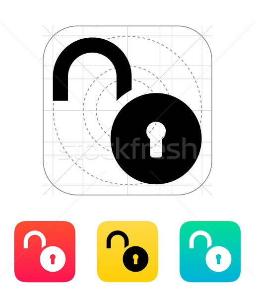 Cadenas ouvrir icône sécurité web clé [[stock_photo]] © tkacchuk