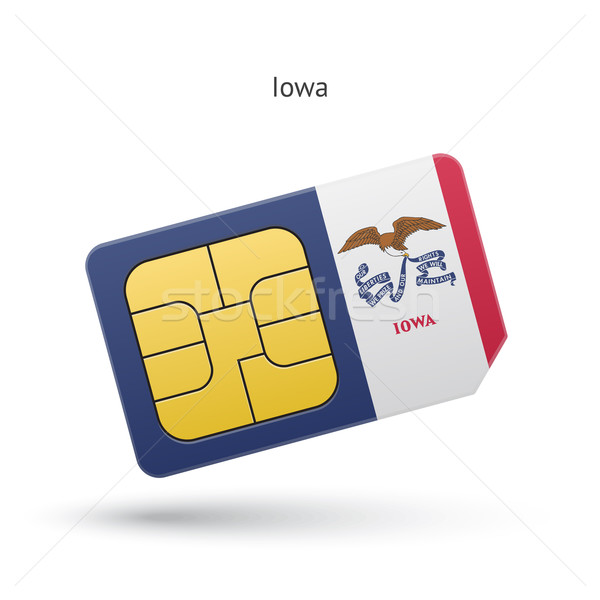 Iowa telefono carta bandiera business tecnologia Foto d'archivio © tkacchuk